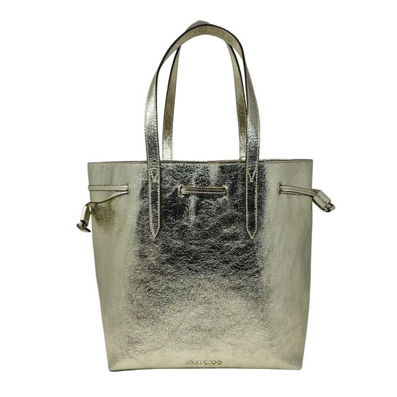 Jimmy Choo Handbags - Jimmy Choo Barra Tote in Light Gold Distressed Metallic